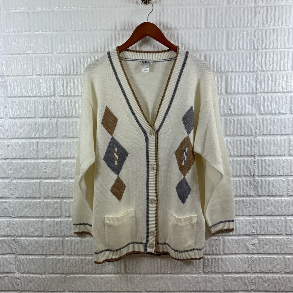 Tanjay Vintage‎ Grandpa Cardigan 90s Medium Oversized